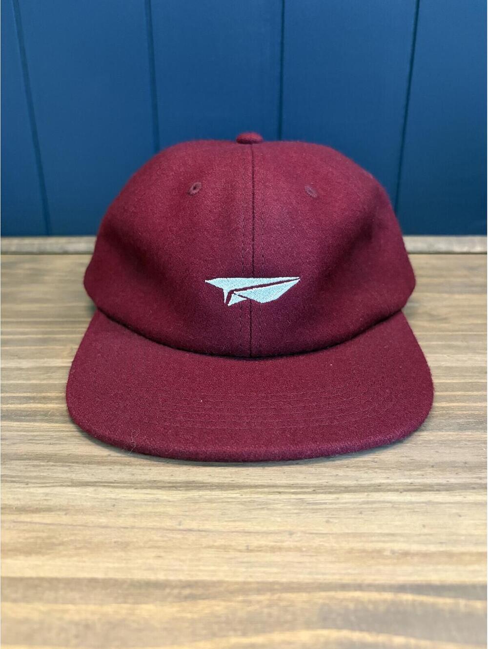 Benny Gold Classic Wool Polo Cap Hat Burgundy Adjustable Strapback